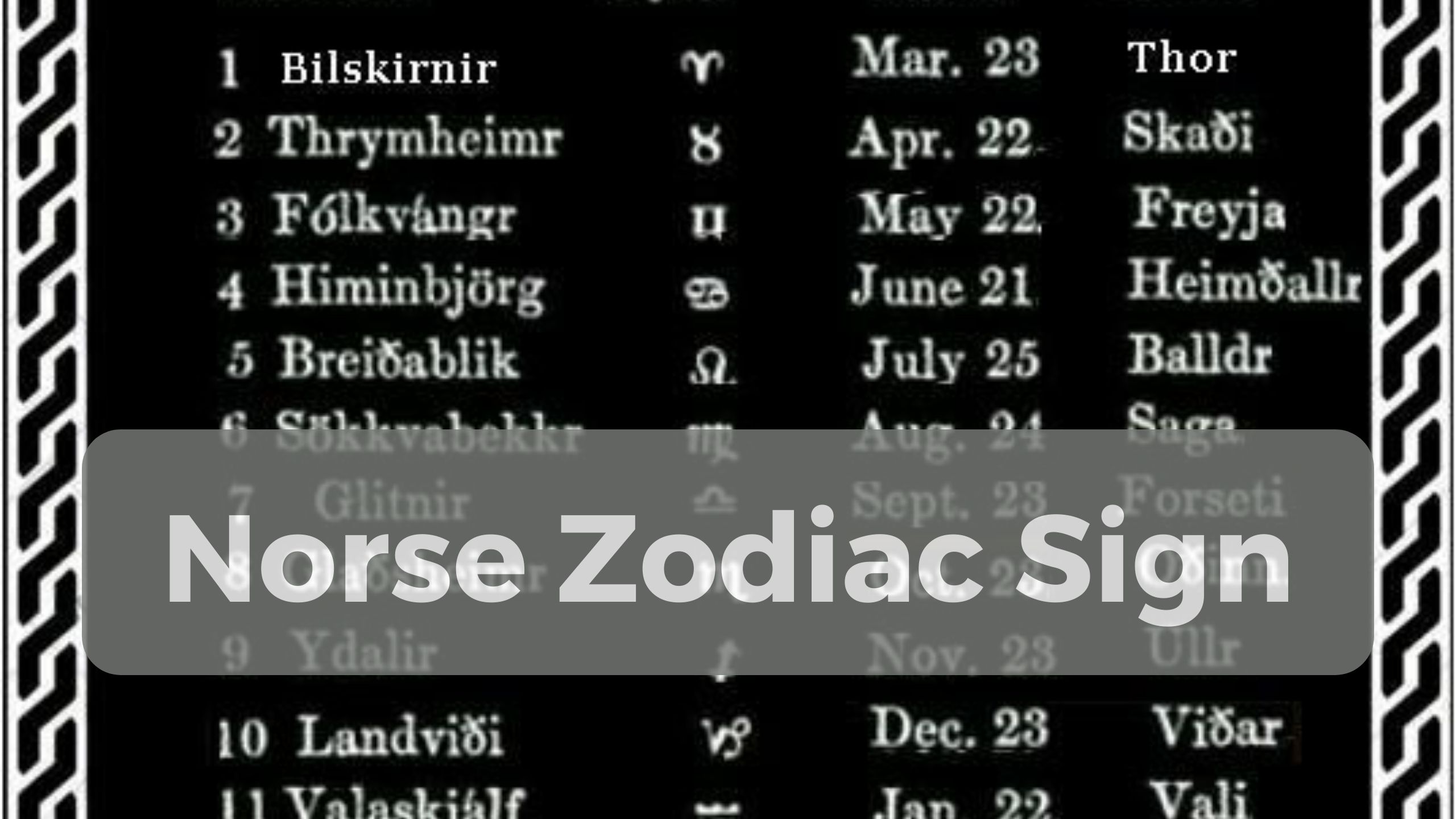 what is my norse zodiac sign